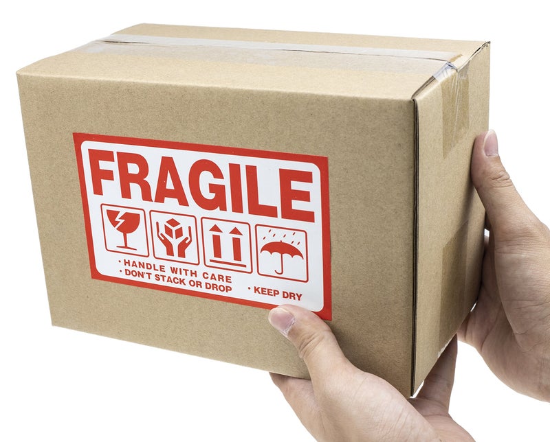 LDS Industry Large Fragile (6" X 3Â½") Handle with Care Keep Dry Upward Do Not Trample Shipping Box Warning Stickers Label (STK-02 300pcs) - Image 3